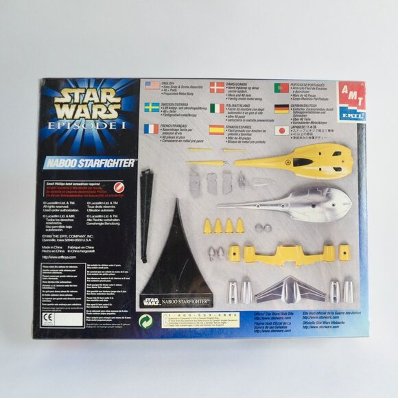AMT Ertl Star Wars Episode 1 Naboo Starfighter Diecast 1:48 Model Kit NEW SEALED - Picture 5 of 9